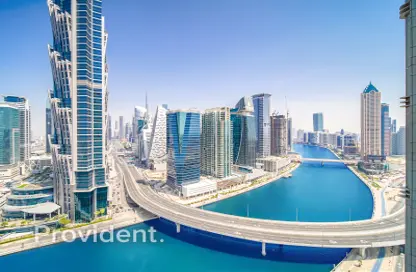 شقة - غرفة نوم - 2 حمامات للايجار في برج نورا - مدينة الحبتور - الخليج التجاري - دبي