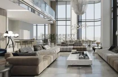 Living Room image for: Duplex - 2 Bedrooms - 4 Bathrooms for sale in Radiant Square - City Of Lights - Al Reem Island - Abu Dhabi, Image 1