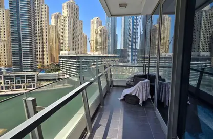 Apartment - 1 Bedroom - 2 Bathrooms for rent in Silverene Tower B - Silverene - Dubai Marina - Dubai