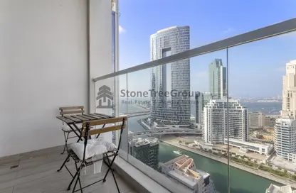 Balcony image for: Apartment - 1 Bathroom for rent in Studio One - Dubai Marina - Dubai, Image 1