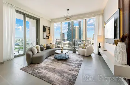 Living Room image for: Apartment - 2 Bedrooms - 3 Bathrooms for rent in Forte 1 - Forte - Downtown Dubai - Dubai, Image 1