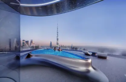 صورة لـ حوض سباحة شقة - 2 غرف نوم - 3 حمامات للبيع في بوغاتي ريزيدنس - الخليج التجاري - دبي ، صورة رقم 1