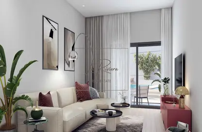 Living Room image for: Apartment - 1 Bathroom for sale in Pantheon Elysee III - Jumeirah Village Circle - Dubai, Image 1