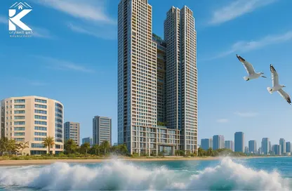 Apartment - 1 Bedroom - 2 Bathrooms for sale in Ajman Corniche Residences - Ajman Corniche Road - Ajman