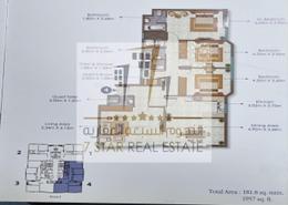 2D Floor Plan image for: Apartment - 3 bedrooms - 4 bathrooms for sale in Al Taawun - Sharjah, Image 1