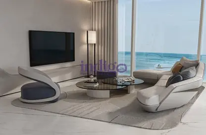 Living Room image for: Apartment - 2 Bedrooms - 3 Bathrooms for sale in Oceano - Al Marjan Island - Ras Al Khaimah, Image 1