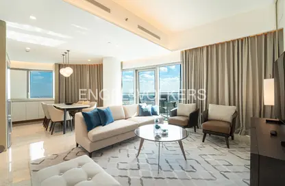Living / Dining Room image for: Apartment - 3 Bedrooms - 3 Bathrooms for rent in Address Harbour Point Tower 1 - Address Harbour Point - Dubai Creek Harbour (The Lagoons) - Dubai, Image 1