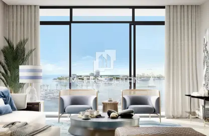 Living Room image for: Apartment - 1 Bedroom - 1 Bathroom for sale in Seagate Building 2 - Seagate - Mina Rashid - Dubai, Image 1