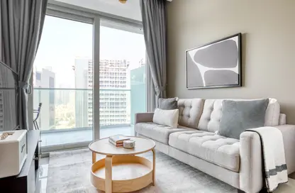 Living Room image for: Apartment - 1 Bedroom - 1 Bathroom for rent in Reva Residences - Business Bay - Dubai, Image 1