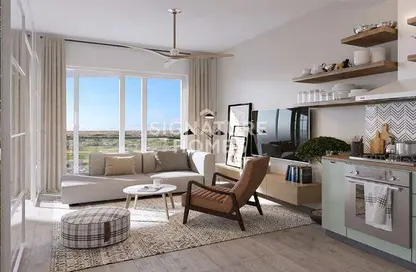 Living Room image for: Apartment - 2 Bedrooms - 1 Bathroom for sale in Golfville - Dubai Hills Estate - Dubai, Image 1
