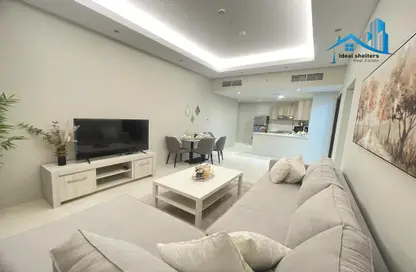 صورة لـ غرفة المعيشة شقة - 2 غرف نوم - 3 حمامات للبيع في برج هيرا - مدينة دبي الرياضية - دبي ، صورة رقم 1