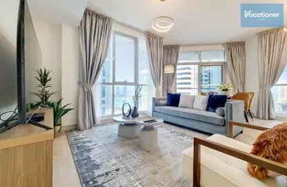 Living Room image for: Apartment - 2 Bedrooms - 2 Bathrooms for rent in The Torch - Dubai Marina - Dubai, Image 1