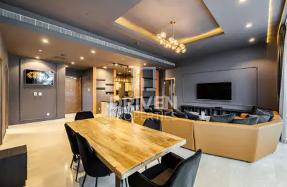 Living / Dining Room image for: Apartment - 2 Bedrooms - 4 Bathrooms for rent in Oceana Aegean - Oceana - Palm Jumeirah - Dubai, Image 1