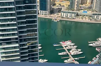 Water View image for: Apartment - 4 Bedrooms - 4 Bathrooms for rent in Horizon Tower - Dubai Marina - Dubai, Image 1
