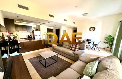 Living / Dining Room image for: Apartment - 2 Bedrooms - 3 Bathrooms for sale in Al Thamam 45 - Al Thamam - Remraam - Dubai, Image 1