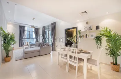 Living / Dining Room image for: Apartment - 2 Bedrooms - 3 Bathrooms for rent in Skyview Tower - Dubai Marina - Dubai, Image 1