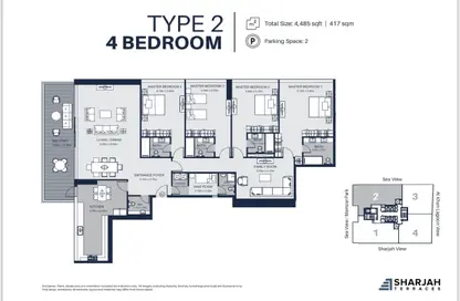 Apartment - 4 Bedrooms - 5 Bathrooms for sale in Sharjah Terraces - Al Khan Lagoon - Al Khan - Sharjah