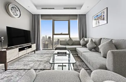 شقة - 2 غرف نوم - 2 حمامات للايجار في فندق ومساكن برج باراماونت - الخليج التجاري - دبي شقة - 2 غرف نوم - 2 حمامات للايجار في فندق ومساكن برج باراماونت - الخليج التجاري - دبي