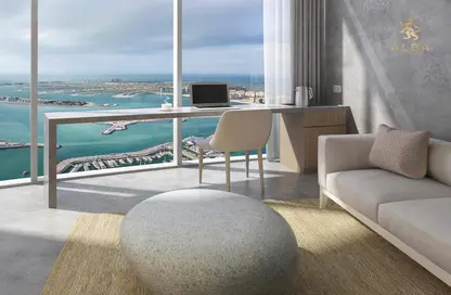 Living Room image for: Apartment - 1 Bathroom for sale in Ciel Tower - Dubai Marina - Dubai, Image 1
