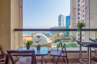 Balcony image for: Apartment - 3 Bedrooms - 4 Bathrooms for rent in Rimal 4 - Rimal - Jumeirah Beach Residence - Dubai, Image 1
