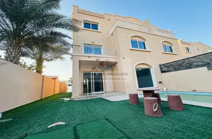 Terrace image for: Townhouse - 5 Bedrooms - 7 Bathrooms for rent in Contemporary Style - Al Reef Villas - Al Reef - Abu Dhabi, Image 1