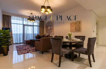 Living / Dining Room image for: Apartment - 2 Bedrooms - 3 Bathrooms for rent in Ghalia - District 18 - Jumeirah Village Circle - Dubai, Image 1