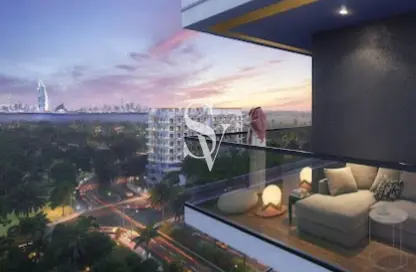 Balcony image for: Apartment - 2 Bedrooms - 3 Bathrooms for sale in Binghatti Corner - Jumeirah Village Circle - Dubai, Image 1