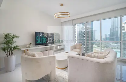 صورة لـ غرفة المعيشة شقة - 2 غرف نوم - 2 حمامات للايجار في برج ريزيدنس - دبي وسط المدينة - دبي ، صورة رقم 1