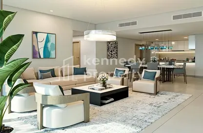 Living / Dining Room image for: Duplex - 2 Bedrooms - 4 Bathrooms for sale in Radiant Square - City Of Lights - Al Reem Island - Abu Dhabi, Image 1