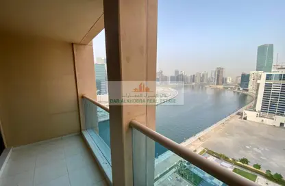 صورة لـ شرفة شقة - غرفة نوم - 2 حمامات للبيع في برج تشرشل السكني - أبراج تشرشل - الخليج التجاري - دبي ، صورة رقم 1