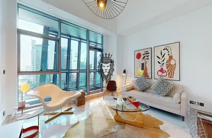 Living Room image for: Apartment - 1 Bedroom - 1 Bathroom for rent in J ONE Tower A - J ONE - Business Bay - Dubai, Image 1