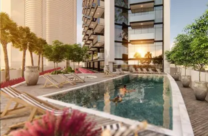 صورة لـ حوض سباحة شقة - غرفة نوم - 2 حمامات للبيع في برج النبلاء - الخليج التجاري - دبي ، صورة رقم 1