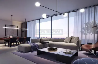 Living / Dining Room image for: Apartment - 1 Bedroom - 2 Bathrooms for sale in Nasaq 6 - Aljada - Sharjah, Image 1