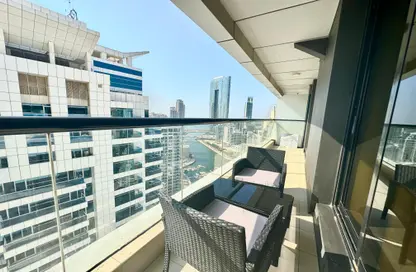 Balcony image for: Apartment - 1 Bedroom - 2 Bathrooms for rent in Escan Tower - Dubai Marina - Dubai, Image 1
