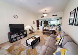 Living / Dining Room image for: Apartment - 1 Bedroom - 2 Bathrooms for sale in Tulip - Azizi Residence - Al Furjan - Dubai, Image 1