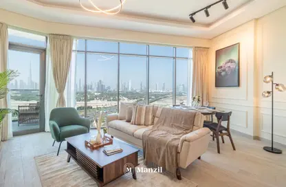 Living / Dining Room image for: Apartment - 1 Bedroom - 1 Bathroom for rent in Farhad Azizi Residence - Al Jaddaf - Dubai, Image 1