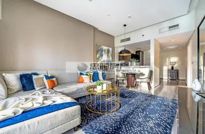 Living / Dining Room image for: Apartment - 2 Bedrooms - 3 Bathrooms for rent in DAMAC Majestine - Business Bay - Dubai, Image 1