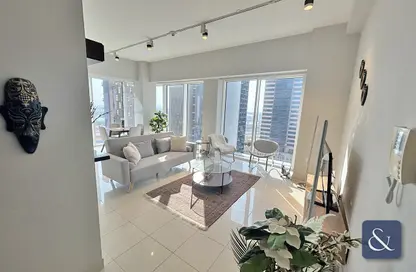 Living Room image for: Apartment - 1 Bedroom - 2 Bathrooms for rent in West Wharf - Business Bay - Dubai, Image 1