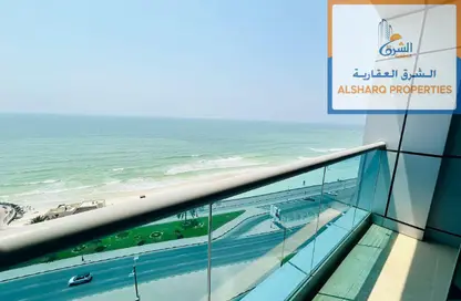 Apartment - 2 Bedrooms - 3 Bathrooms for rent in Corniche Tower - Ajman Corniche Road - Ajman