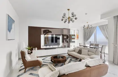 Living Room image for: Apartment - 3 Bedrooms - 4 Bathrooms for rent in Al Habtoor Business Tower - Dubai Marina - Dubai, Image 1