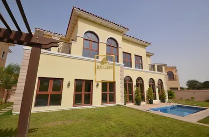 Outdoor House image for: Villa - 5 Bedrooms - 7 Bathrooms for rent in Orange Lake - Fire - Jumeirah Golf Estates - Dubai, Image 1