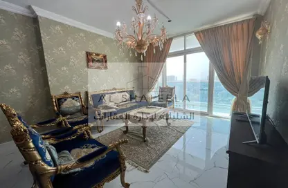 Living Room image for: Apartment - 2 Bedrooms - 2 Bathrooms for sale in Al Khor Tower A0 - Al Khor Towers - Ajman Downtown - Ajman, Image 1