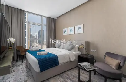 Room / Bedroom image for: Apartment - 1 Bathroom for rent in PRIVE BY DAMAC (A) - DAMAC Maison Privé - Business Bay - Dubai, Image 1