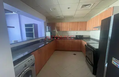 Kitchen image for: Apartment - 1 Bedroom - 2 Bathrooms for rent in Hub Canal 1 - Hub-Golf Towers - Dubai Sports City - Dubai, Image 1