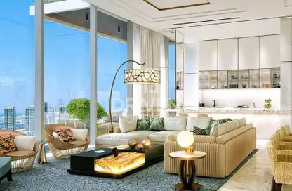 Living Room image for: Penthouse - 3 Bedrooms - 4 Bathrooms for sale in Cavalli Casa Tower - Al Sufouh 2 - Al Sufouh - Dubai, Image 1
