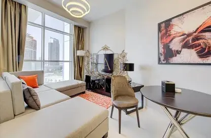 Living Room image for: Apartment - 1 Bedroom - 2 Bathrooms for rent in Artesia D - Artesia - DAMAC Hills - Dubai, Image 1
