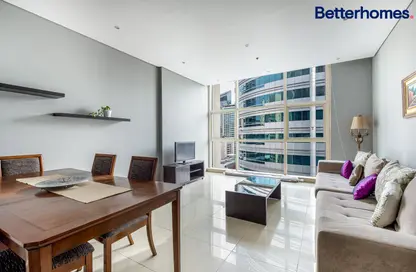 Living / Dining Room image for: Apartment - 2 Bedrooms - 3 Bathrooms for rent in Yacht Bay - Dubai Marina - Dubai, Image 1
