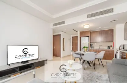 Living / Dining Room image for: Apartment - 1 Bedroom - 2 Bathrooms for rent in Boulevard Point - Downtown Dubai - Dubai, Image 1
