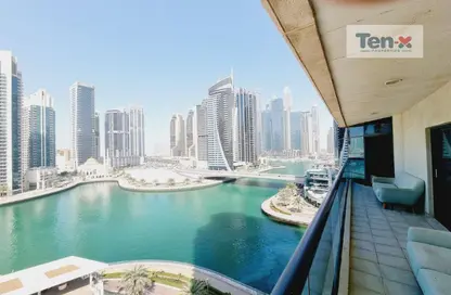 شقة - 2 غرف نوم - 3 حمامات للايجار في برج الزمان والمكان - دبي مارينا - دبي