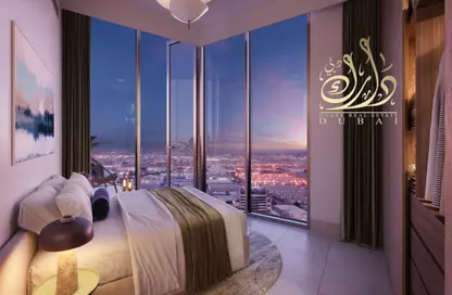 Room / Bedroom image for: Apartment - 1 Bedroom - 2 Bathrooms for sale in Eleve by Deyaar - Jebel Ali - Dubai, Image 1